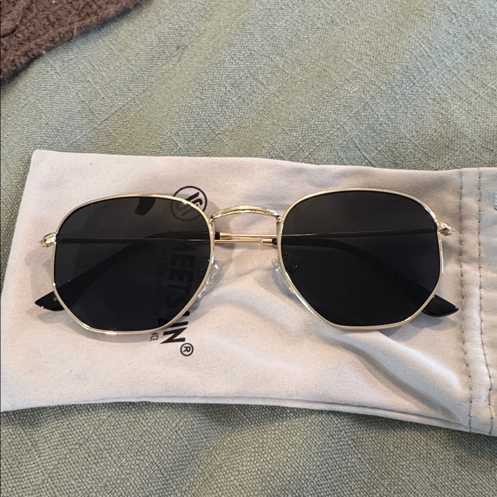 Gold and Black Sunglasses